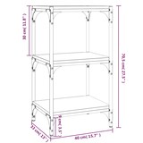 thumbnail of vidaXL Bücherregal Räuchereiche 40x33x70,5 cm Holzwerkstoff und Stahl