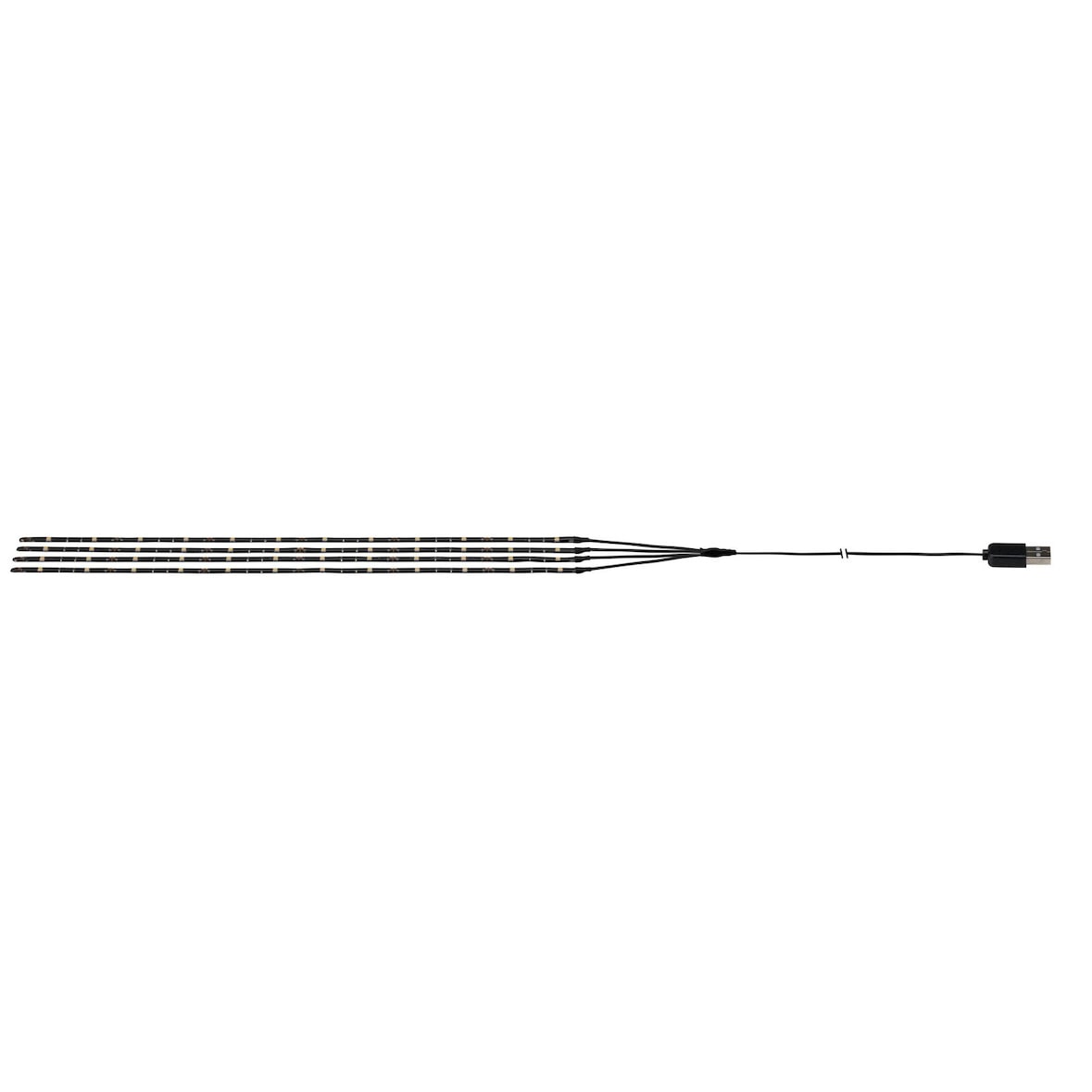 Paulmann USB LED Stripe Parasol-Light Schirmbeleuchtung Basisset 4x40cm  3000K 4x30lm Schwarz 94208