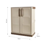 thumbnail of Armoire de Rangement Garage Atelier - Armoire basse 2 portes et 1 étagère Réglable Polypropylène 70 x 39 x 85.5cm Charge 20 kg