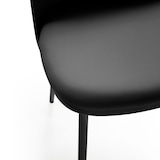 thumbnail of Lot de 4 chaises Kana noir, pieds en métal et assise rembourrée