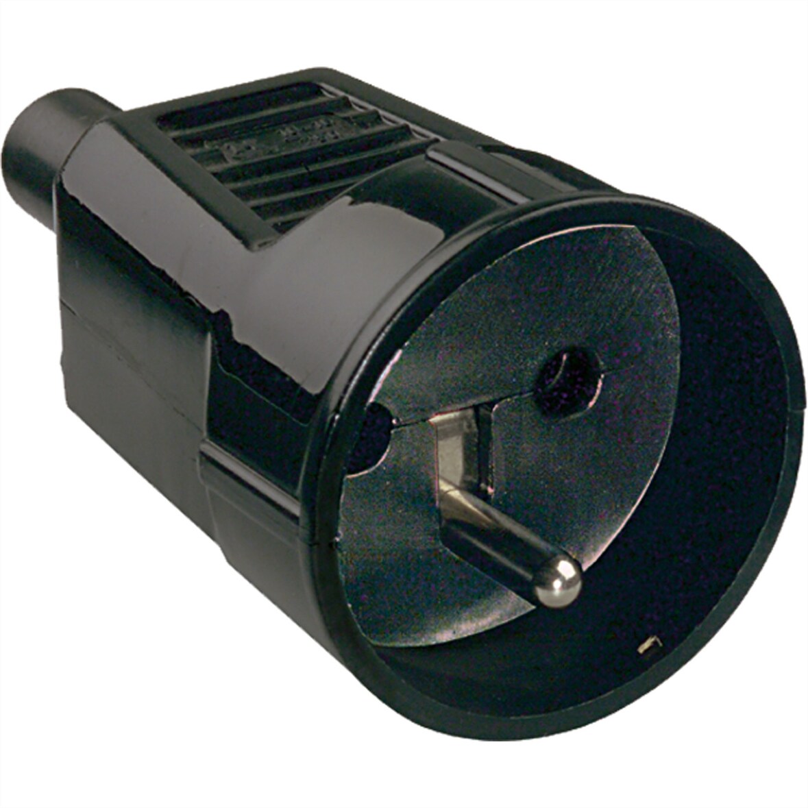 BACHMANN Kupplung mit Erdungsstift, Frankreich Knickschutztülle schwarz