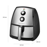 thumbnail of Proficook FR1115 Freidora Sin Aceite por Aire Caliente, 3,5 L, Termostato y Temporizador 60 m, Fríe de Forma Saludable, 1500W, Nero/Grigio