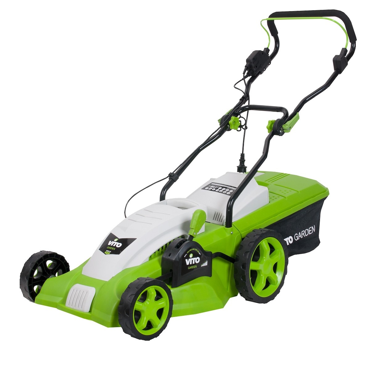 Cortador de grama elétrico 1800W Motor de indução Corte 42 cm - 3 alturas de corte - 50L VITO bin