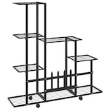 thumbnail of vidaXL Blumenständer auf Rollen 94,5x25x92,5 cm Schwarz Metall