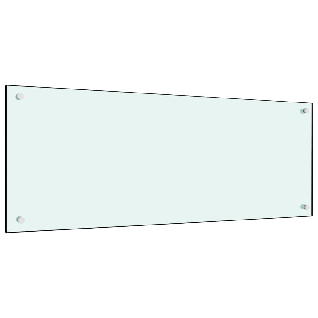 vidaXL Küchenrückwand Weiß 100x40 cm Hartglas