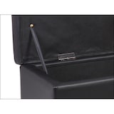 thumbnail of Décoshop26 - Banquette coffre avec espace de rangement synthétique noir 119x38x45cm 03_0001629