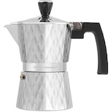 thumbnail of Officine Standard Caffettiera Diamantata Manico Antiscottatura Alluminio, Argento, Capacità 2 Tazze