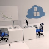 thumbnail of Rocada silla respaldo malla y asiento rojo