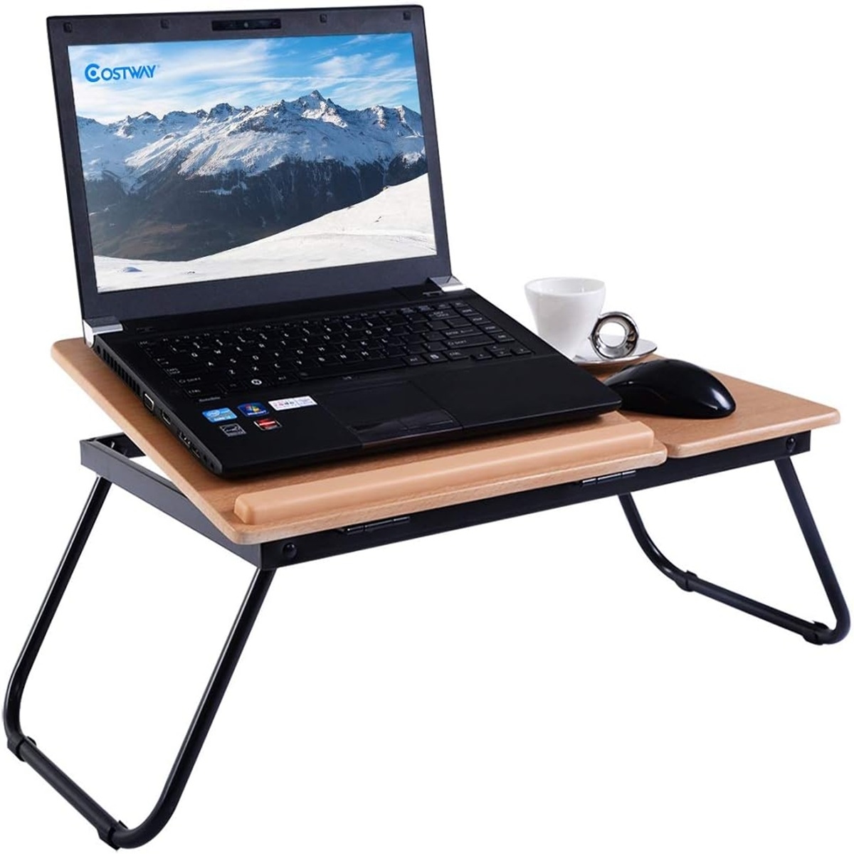 COSTWAY Betttisch, Notebooktisch, Laptoptisch, Laptopständer, faltbar