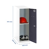 thumbnail of Metallschrank mini zerlegt + Regalboden WEISS/ANTHRACITE 915x400x500 mm (Höhe x Länge x Breite)