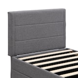 thumbnail of Merax Hydraulisches Polsterbett 90x200 aus Leinen Einzelbett Funktionsbett mit Gepolstertes Kopfteil & Lattenrost Grau