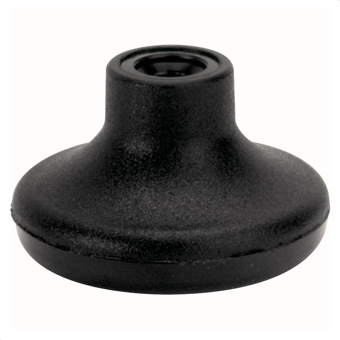 WAGNER Möbelgleiter - Durchmesser Ø 20/50 x 30 mm, Bohrung Ø 8 mm, Kunststoff schwarz, zum Überstulpen - 01004501