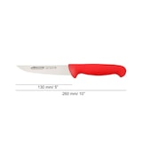 thumbnail of Arcos Cuchillo Cocina, Hoja de Acero Inoxidable NITRUM de 130 mm, Mango inyectado en Polipropileno, Color rojo