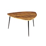thumbnail of SIT Möbel Salontafel 80 x 80 cm | driehoekig | blad 25 mm mangohout naturel | metalen frame zwart | B 80 x D 80 x H 47 cm | 14342-01 | Serie SIDNEY