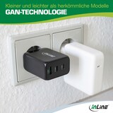 thumbnail of InLine® USB PD Netzteil, GaN Ladegerät, 3-Port, Dual USB-C+USB-A, 65W, weiß