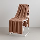 thumbnail of wometo 16er Set WAVE Fleecedecken 120x160 cm – OEKO-TEX ca. 300g weiche Fleece Decke mit Wellenrand Anti-Pilling braun