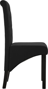 thumbnail of Esszimmerstühle VEDA 6er Set Schwarz Stoff | Polsterstühle Küchenstuhl Wohnzimmerstühle Essstühle bequem