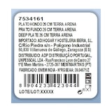 thumbnail of ARIANE TERRA BLANCO - Plato Hondo Porcelana 26Cm