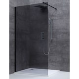 thumbnail of Aloni Eco Walk- In Duschwand aus Rauchglas schwarz 100x200 8mm