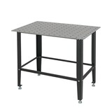 thumbnail of Schweißtisch mit Lochplatte Stahl 91,5 x 61 x 80 cm Tragkraft 200 kg Arbeitstisch in Mattschwarz
