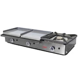 thumbnail of MBH - Gasgrill Bratplatte 400x400+400x400 mm mit Kochfeld für die Gastronomie. Zwei-Zonen Fry Top aus laminiertem Stahl für Bars und Restaurants.