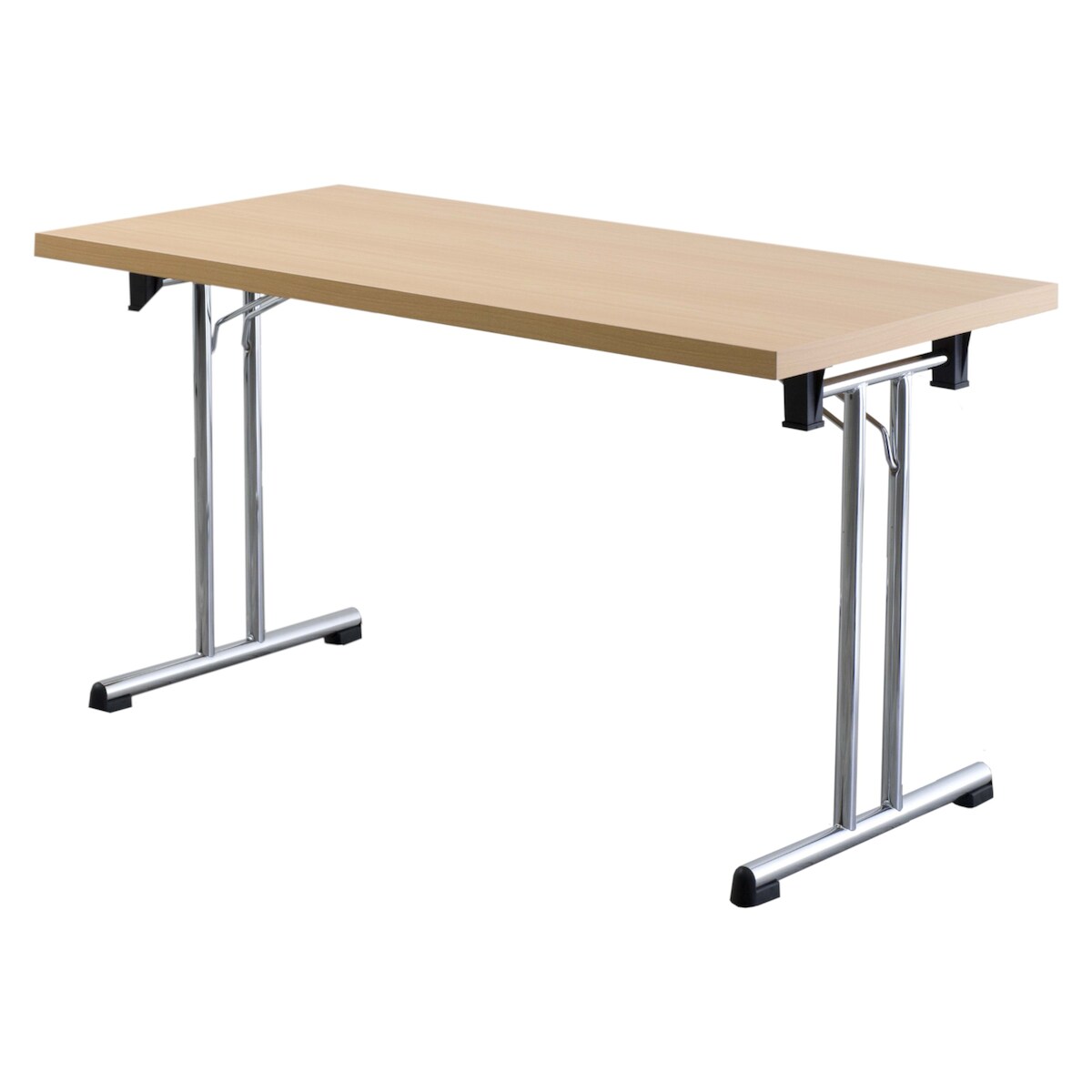 bümö Klapptisch Buche 138 x 69 cm klappbar & stapelbar, klappbarer Schreibtisch, Klappschreibtisch, Tisch klappbar, Klappbarer Tisch, Klapptisch