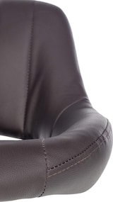 thumbnail of Décoshop26 - Barhocker x1 mit Drehfunktion und verstellbarer Fußstütze aus braunem PVC und Metall 10_0005209