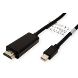 thumbnail of VALUE Mini DisplayPort Kabel, Mini DP-HDTV, ST/ST, schwarz, 2 m