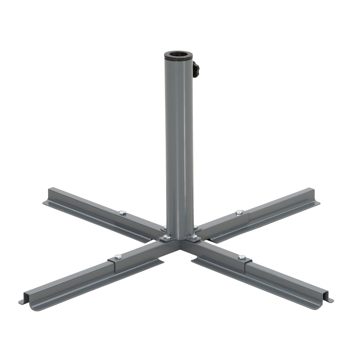 Tarrington House Soporte de sombrilla Kaglana, acero, 83 x 83 cm, 2.8 kg, gris