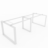 thumbnail of Oficit. Mesa de reuniones. Estructura metálica Marco Cerrado blanco con tablero haya. Fabricado en España. Medidas: 240x100cm (largo x ancho)