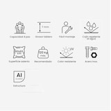 thumbnail of Conjunto de relaxamento reclinável, para jardim, Alumínio, Cor Antracite, Apoio para os pés: 47x60 x38, Poltrona: 72x59x112 cm, Mesa: 60x51cm