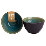 thumbnail of Palmer Schaal Lotus 15 cm 1 l Turquoise Stoneware 2 stuks