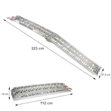 thumbnail of Auffahrrampe Rampe klappbar Laderampe Verladerampe Schiene 680kg Alu R2