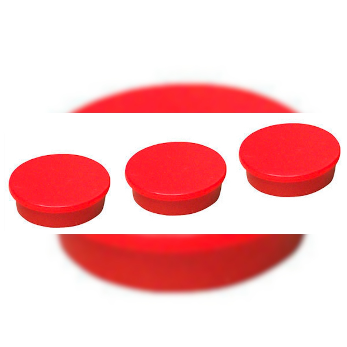 PROREGAL Magnete für Lochwand | 10 Stück | Ø 2,5cm | Rot