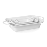 thumbnail of 48x Ofenform / Auflaufform mit Ohrengriffen, rechteckig, weiß, Porzellan, 110 ml, 16 x 10,1 x 4,5 cm