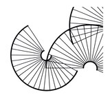 thumbnail of Déco murale Demi-cercles en métal noir 77 x 35 cm