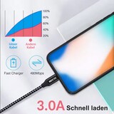 thumbnail of Premium Nylon [USB A - USB C] Verlängerungskabel [2m] für Laptop, Drucker, Smartphone, PC, Kamera