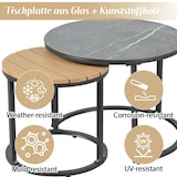 thumbnail of Merax Gartenlounge-Set für 7 Personen, 3er-Sofa, 2er-Sofa, 2 Sesseln & 2 Tischen, Verzinktes Eisen, Beige