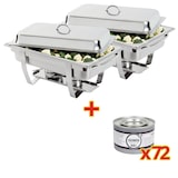 thumbnail of SPECIALE AANBIEDING 2x Olympia Milan Chafing Dish met 72-pak Olympia brandpasta gel