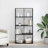 thumbnail of vidaXL Boekenkast Zwart eiken 69.5 x 29 x 137.5 cm Bewerkt hout