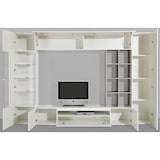 thumbnail of Dmora Parete attrezzata Ocean, Set salotto porta TV, Mobile soggiorno multiuso con luce LED, 100% Made in Italy, cm 290x40h192, Ardesia e Acero