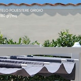 thumbnail of Pergola Gazebo 3x3 da Giardino Telo Poliestere 180 g/mq Scorrevole, Struttura in Acciaio e Metallo, 300x300 per Esterno - Grigio/Tortora