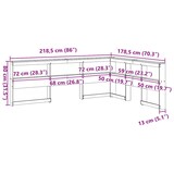 thumbnail of vidaXL Kopfteil mit Bücherregal L-Form 160 cm Massivholz Kiefer