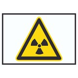 thumbnail of Achtung Radioaktive Strahlung Symbol A5 (148x210mm) Schild