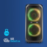 thumbnail of Enceinte Active sur Batterie NGS WILDTEMPER - 200W, Bluetooth USB, 2 Entrées Micros pour Karaoké, Lumières LED RVB, Fonction TWS