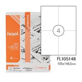 thumbnail of Etiqueta Fegol A4 105x148,5mm (Cx.100 Folhas – 400 Etiq. )