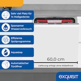 thumbnail of Exquisit Einbaugeschirrspüler 60cm, Vollintegrierte Spülmaschine, 14 Maßgedecke, Aquastop, Automatischer Türöffner, EGSP9614-E-031B inox