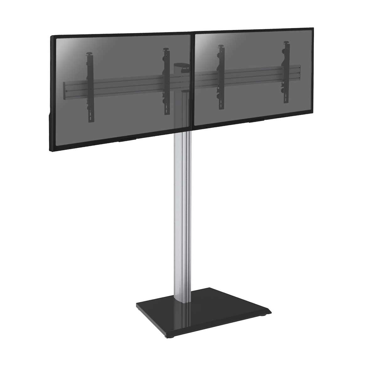 KIMEX - Standfuß für 2 TV-Bildschirme 50'' - 55'' - Höhe 175cm - Zum Aufstellen