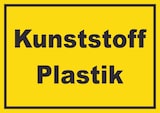 thumbnail of Kunststoff Plastik Mülltrennung Schild mit Text waagerecht A2 (420x594mm)