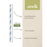 thumbnail of Trinkhalm in Pastell gestreift Rosa Gelb Blau aus Papier, Ø 8 mm / 20 cm, 150 Stück in Pappkarton